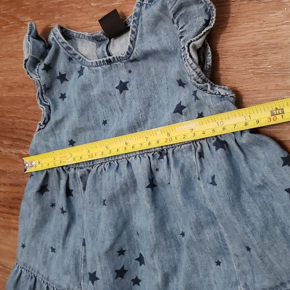(3T) GAP Youth Toddler's Fit & Flare Star Print Ruffle Denim 100% Cotton Jean - Picture 6 of 8